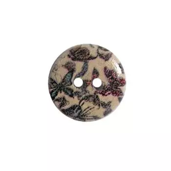 Пуговица деревянная, Цветы 18мм (цвет 188)