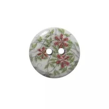 Пуговица деревянная, Цветы 18мм (цвет 194)