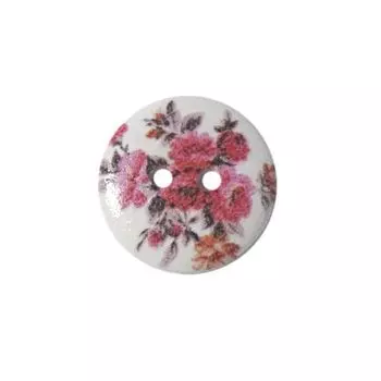 Пуговица деревянная, Цветы 18мм (цвет 206)