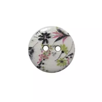 Пуговица деревянная, Цветы 18мм (цвет 218)