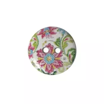 Пуговица деревянная, Цветы 18мм (цвет 220)