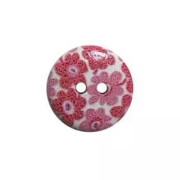 Пуговица деревянная, Цветы 18мм (цвет 221)