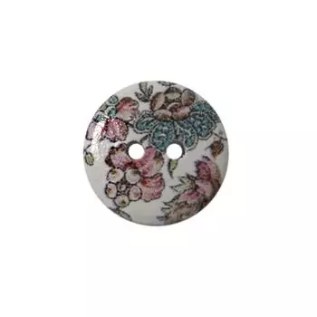 Пуговица деревянная, Цветы 18мм (цвет 222)