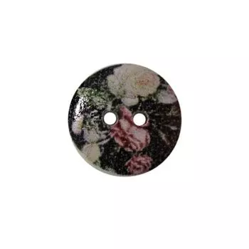 Пуговица деревянная, Цветы 18мм (цвет 226)