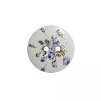 Пуговица деревянная, Цветы 18мм (цвет 236)