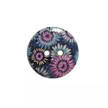 Пуговица деревянная, Цветы 18мм (цвет 238)