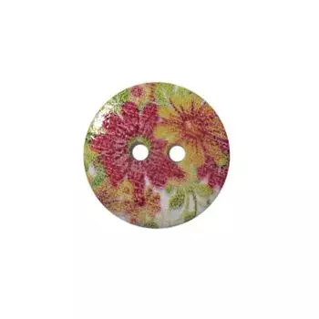 Пуговица деревянная, Цветы 18мм (цвет 246)