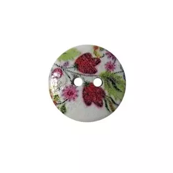 Пуговица деревянная, Цветы 18мм (цвет 249)