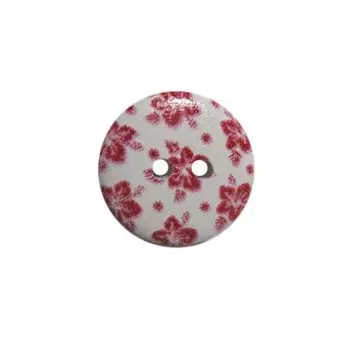 Пуговица деревянная, Цветы 18мм (цвет 24)