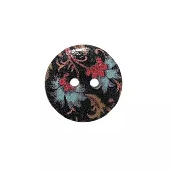 Пуговица деревянная, Цветы 18мм (цвет 262)