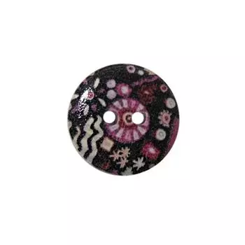 Пуговица деревянная, Цветы 18мм (цвет 269)