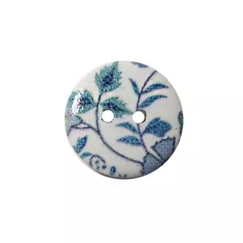 Пуговица деревянная, Цветы 18мм (цвет 270)