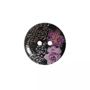 Пуговица деревянная, Цветы 18мм (цвет 278)