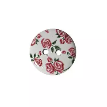 Пуговица деревянная, Цветы 18мм (цвет 290)