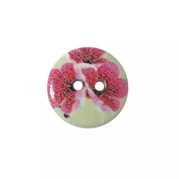 Пуговица деревянная, Цветы 18мм (цвет 297)