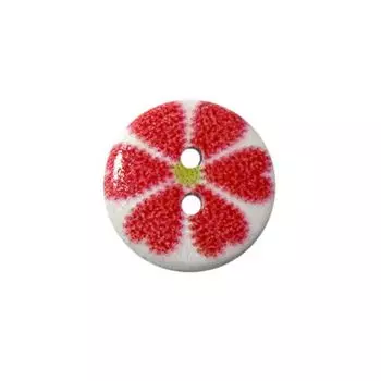 Пуговица деревянная, Цветы 18мм (цвет 299)