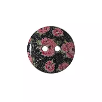 Пуговица деревянная, Цветы 18мм (цвет 300)