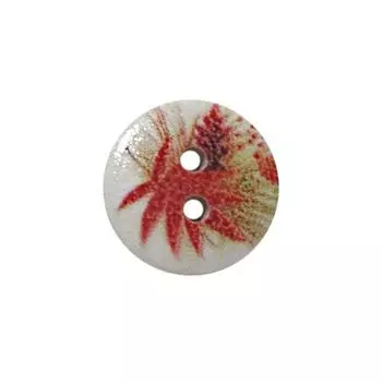 Пуговица деревянная, Цветы 18мм (цвет 302)