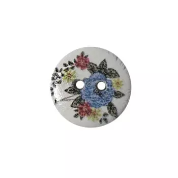 Пуговица деревянная, Цветы 18мм (цвет 305)