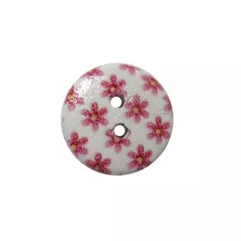 Пуговица деревянная, Цветы 18мм (цвет 307)