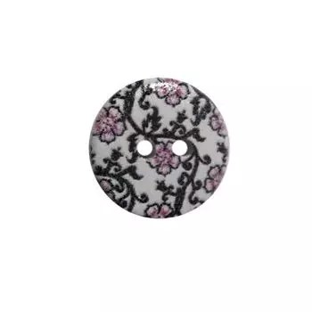 Пуговица деревянная, Цветы 18мм (цвет 35)