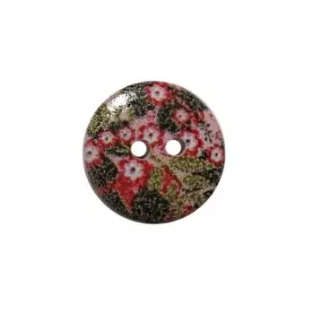 Пуговица деревянная, Цветы 18мм (цвет 41)