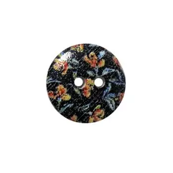 Пуговица деревянная, Цветы 18мм (цвет 51)