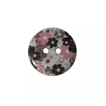 Пуговица деревянная, Цветы 18мм (цвет 52)