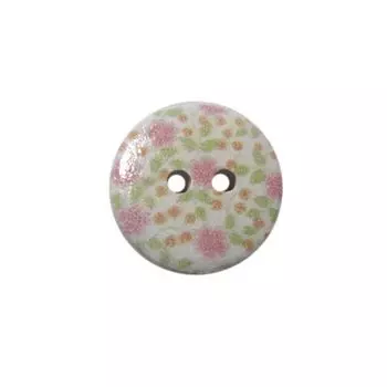 Пуговица деревянная, Цветы 18мм (цвет 69)