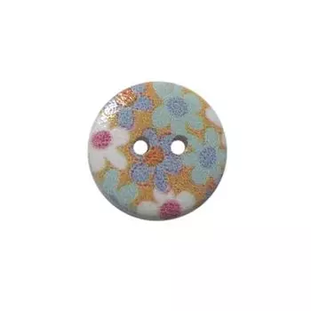 Пуговица деревянная, Цветы 18мм (цвет 86)
