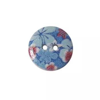 Пуговица деревянная, Цветы 18мм (цвет 92)