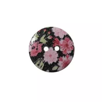 Пуговица деревянная, Цветы 18мм (цвет 93)