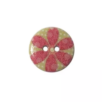 Пуговица деревянная, Цветы 18мм (цвет 95)
