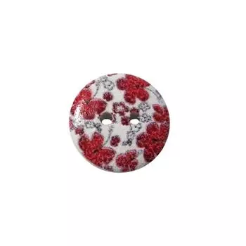 Пуговица деревянная, Цветы 18мм (цвет 9)