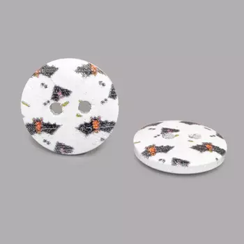 Пуговица деревянная, Фауна 15мм (Летучие мыши)