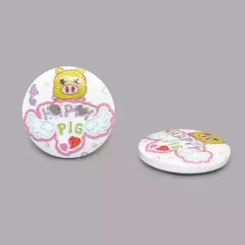 Пуговица деревянная, Фауна 15мм (Поросенок 2)