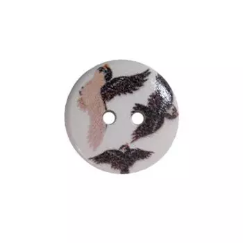 Пуговица деревянная, Фауна 15мм (Птицы 2)