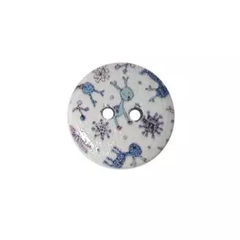 Пуговица деревянная, Фауна 18мм (Олени)