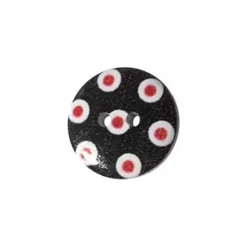 Пуговица деревянная, Горошек 15мм (цвет 20)