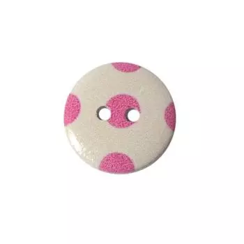 Пуговица деревянная, Горошек 15мм (цвет 43)