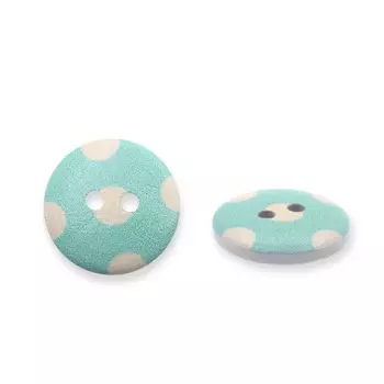 Пуговица деревянная, Горошек 18мм (цвет 45)