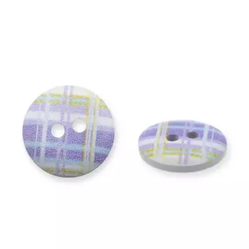 Пуговица деревянная, Клетка 15мм (цвет 19)