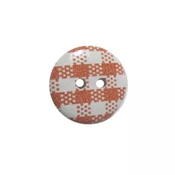 Пуговица деревянная, Клетка 15мм (цвет 33)