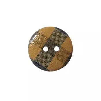 Пуговица деревянная, Клетка 15мм (цвет 42)