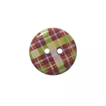 Пуговица деревянная, Клетка 15мм (цвет 46)