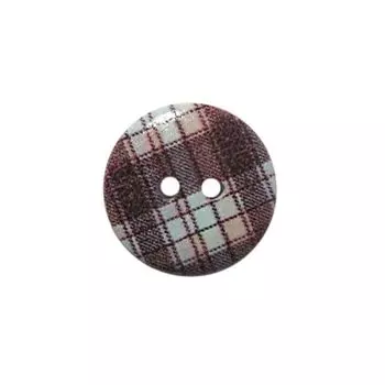 Пуговица деревянная, Клетка 15мм (цвет 53)