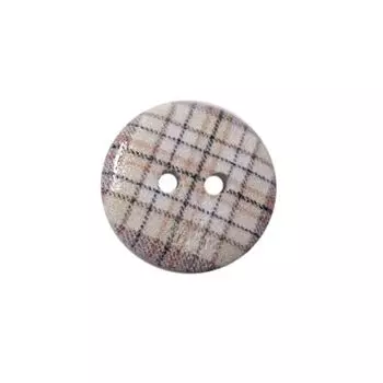 Пуговица деревянная, Клетка 18мм (цвет 10)