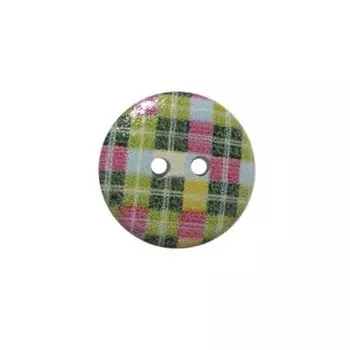 Пуговица деревянная, Клетка 18мм (цвет 26)