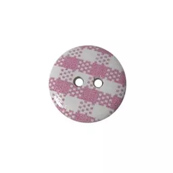 Пуговица деревянная, Клетка 18мм (цвет 32)