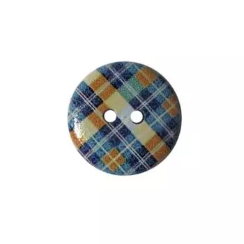 Пуговица деревянная, Клетка 18мм (цвет 49)